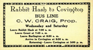 Craig Bus Line Advertisement circa 1930s